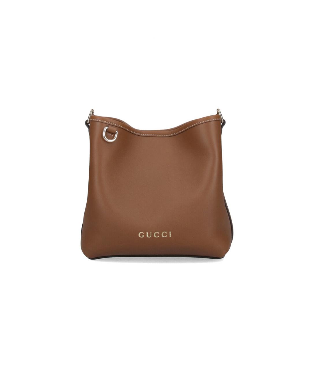 GUCCI Коричневая кожаная сумка тоут, фото 1
