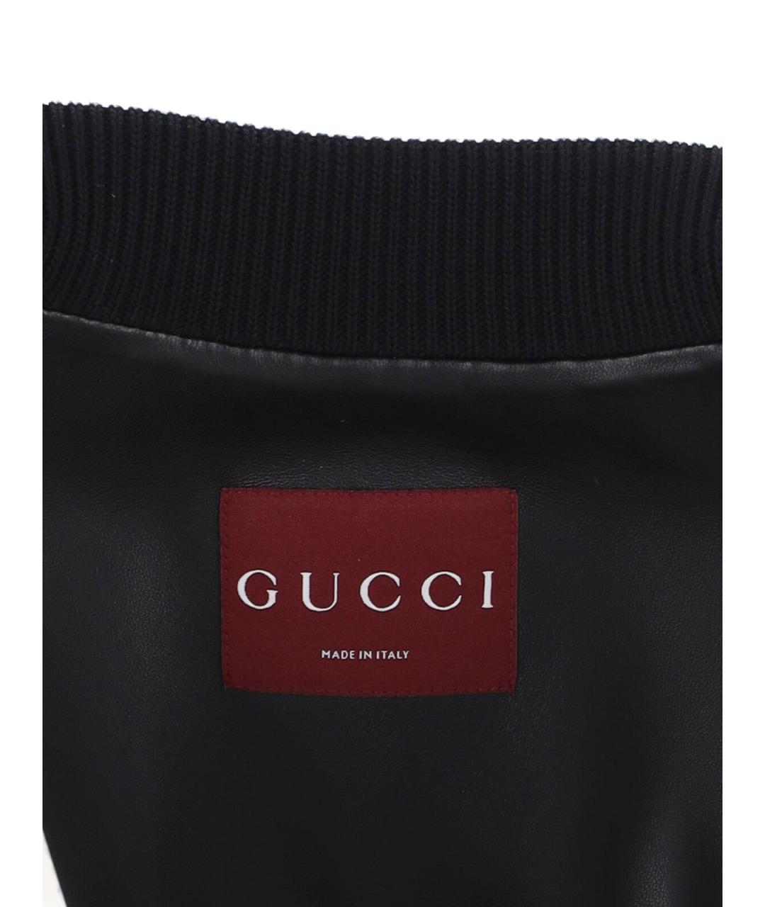 GUCCI Черная кожаная куртка, фото 3