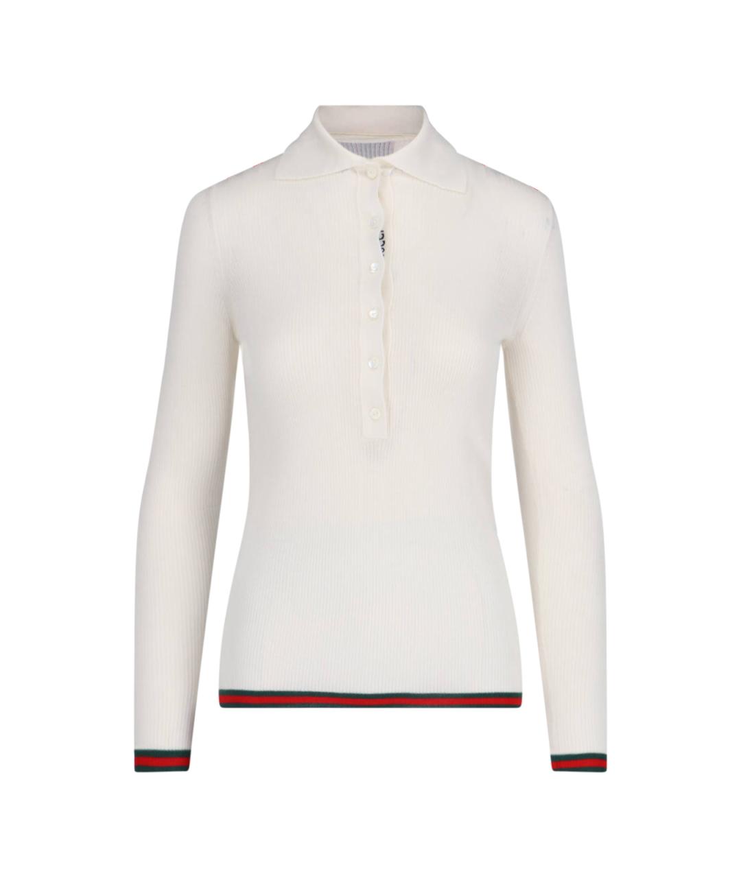GUCCI Белый кашемировый джемпер / свитер, фото 1