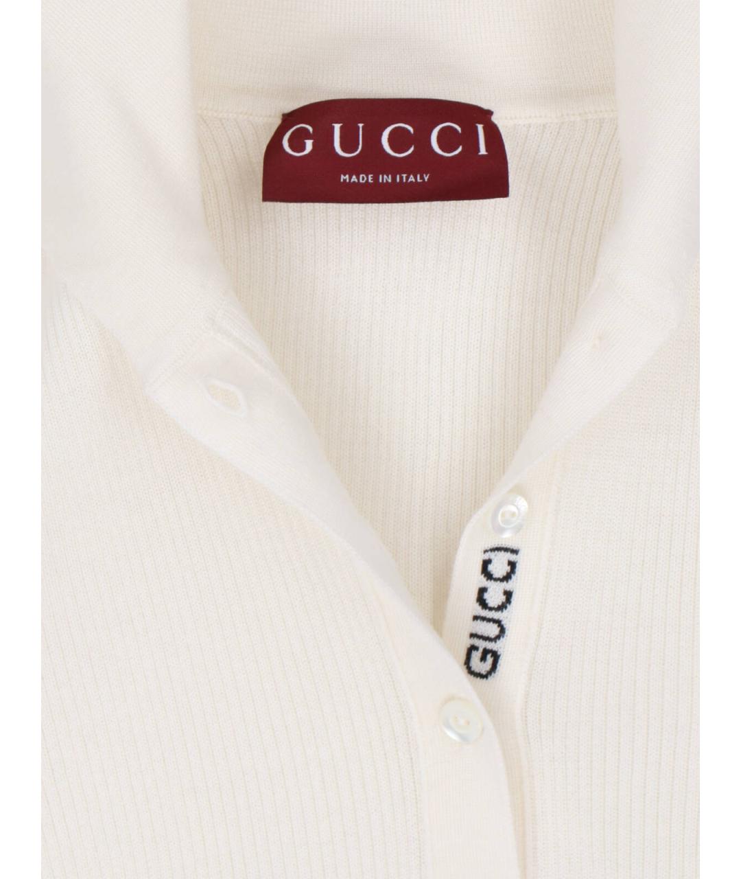 GUCCI Белый кашемировый джемпер / свитер, фото 5