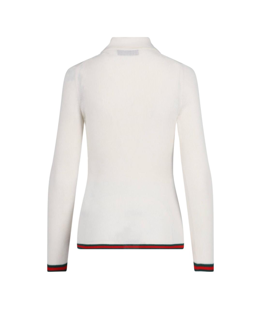 GUCCI Белый кашемировый джемпер / свитер, фото 2