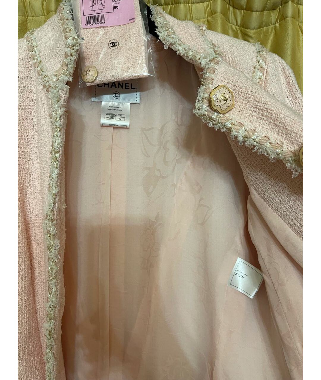 CHANEL PRE-OWNED Розовый хлопковый жакет/пиджак, фото 3