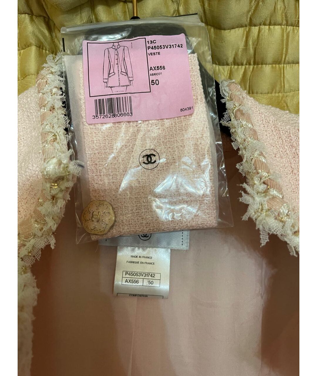 CHANEL PRE-OWNED Розовый хлопковый жакет/пиджак, фото 7