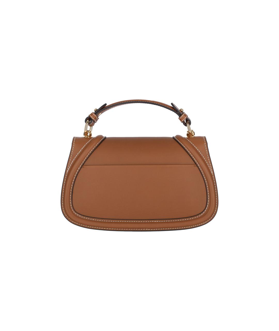 GUCCI Коричневая кожаная сумка через плечо, фото 3