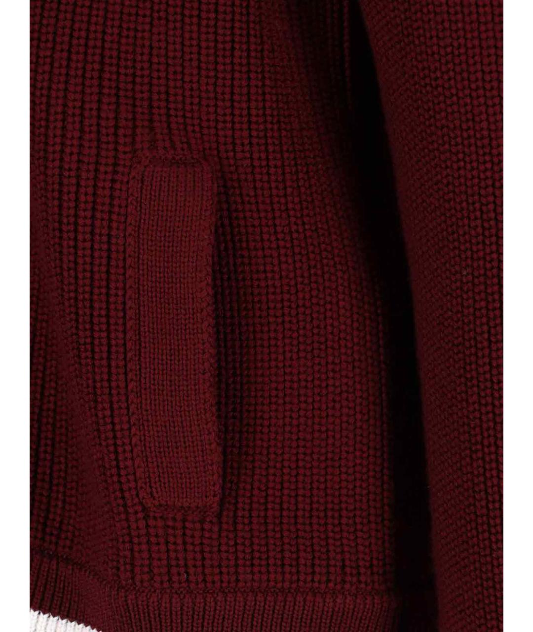 GUCCI Бордовый шерстяной кардиган, фото 4