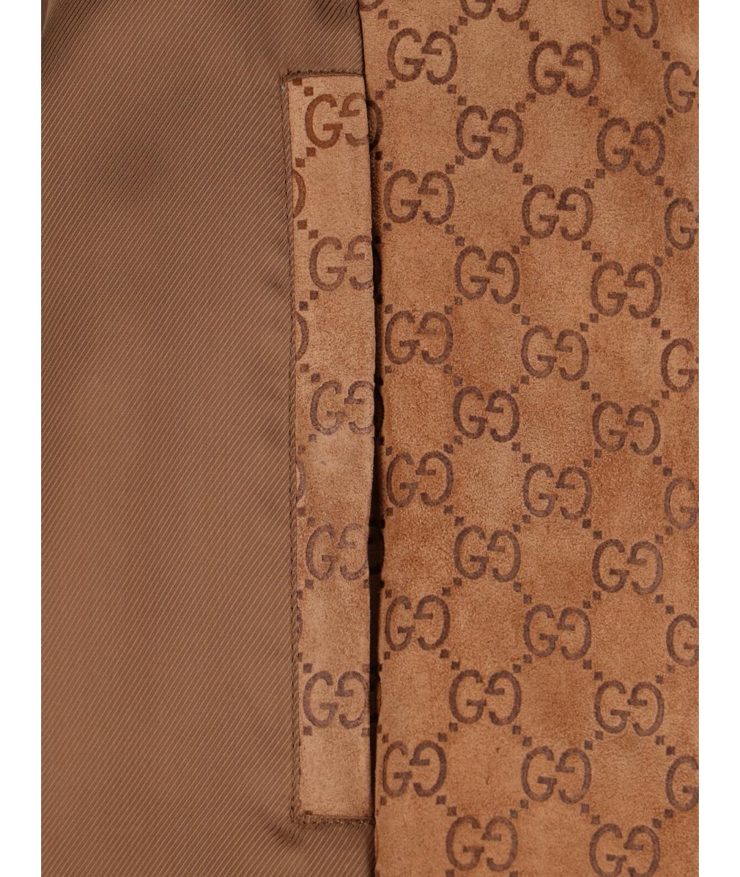 GUCCI Коричневая кожаная куртка, фото 5