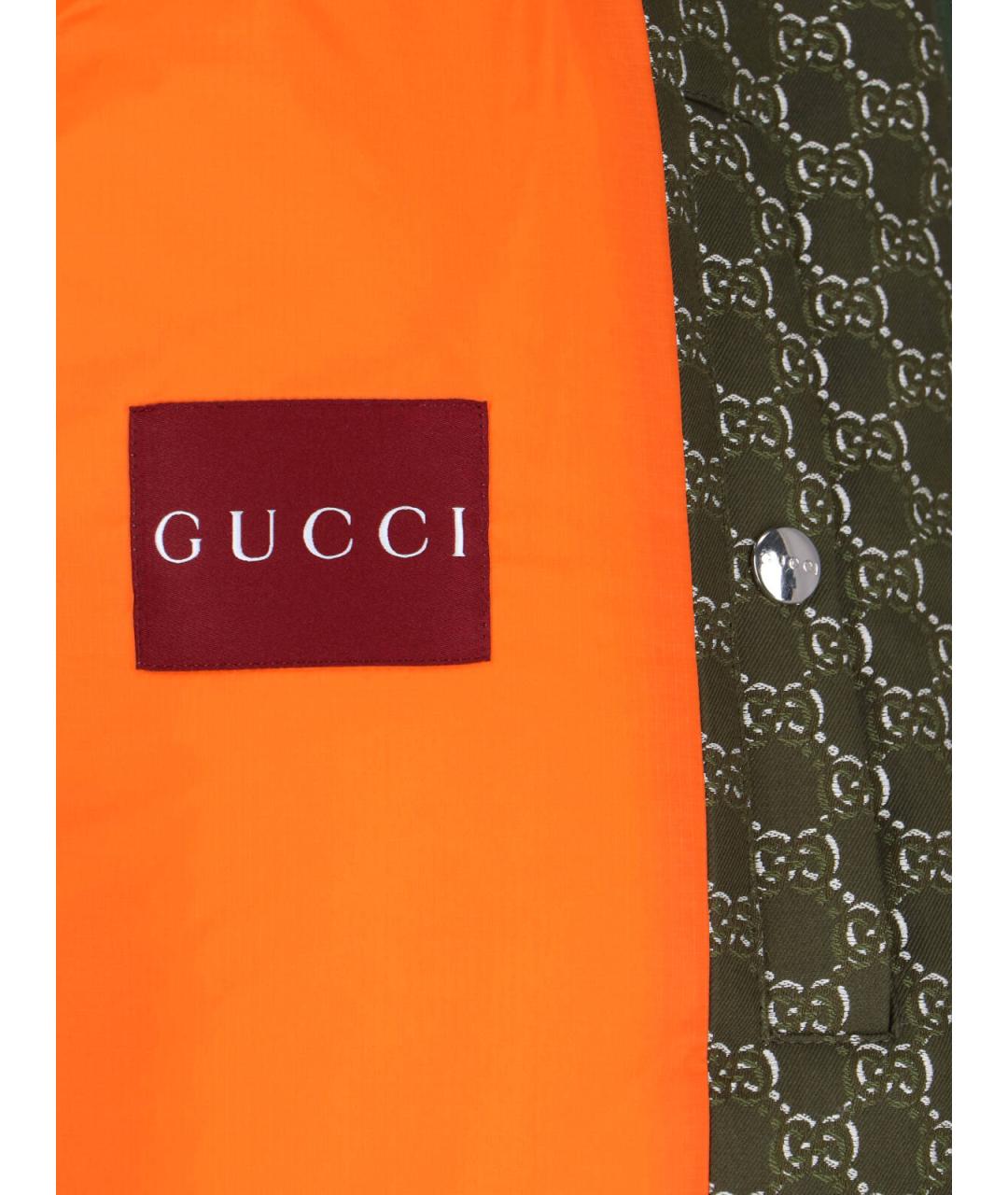 GUCCI Зеленая хлопковая куртка, фото 5