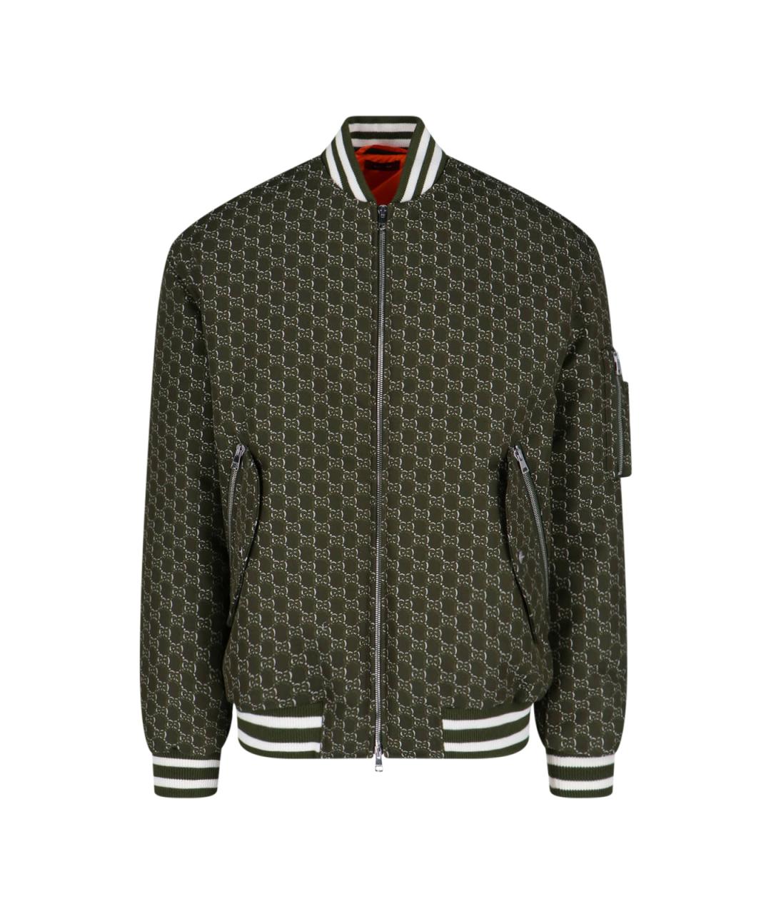 GUCCI Зеленая хлопковая куртка, фото 1
