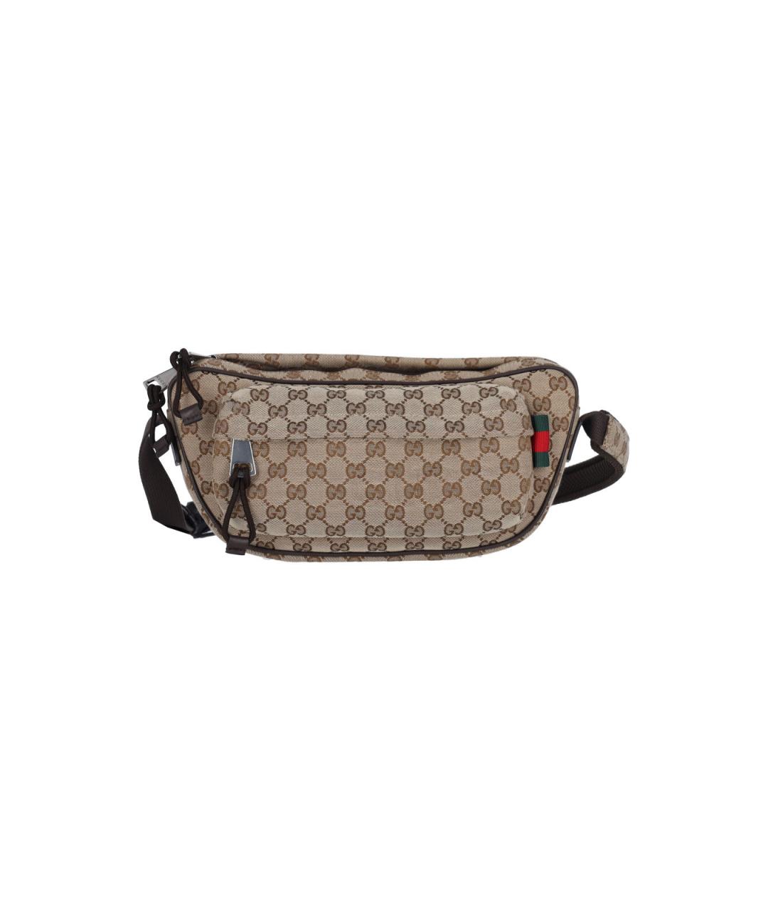 GUCCI Бежевая поясная сумка, фото 1