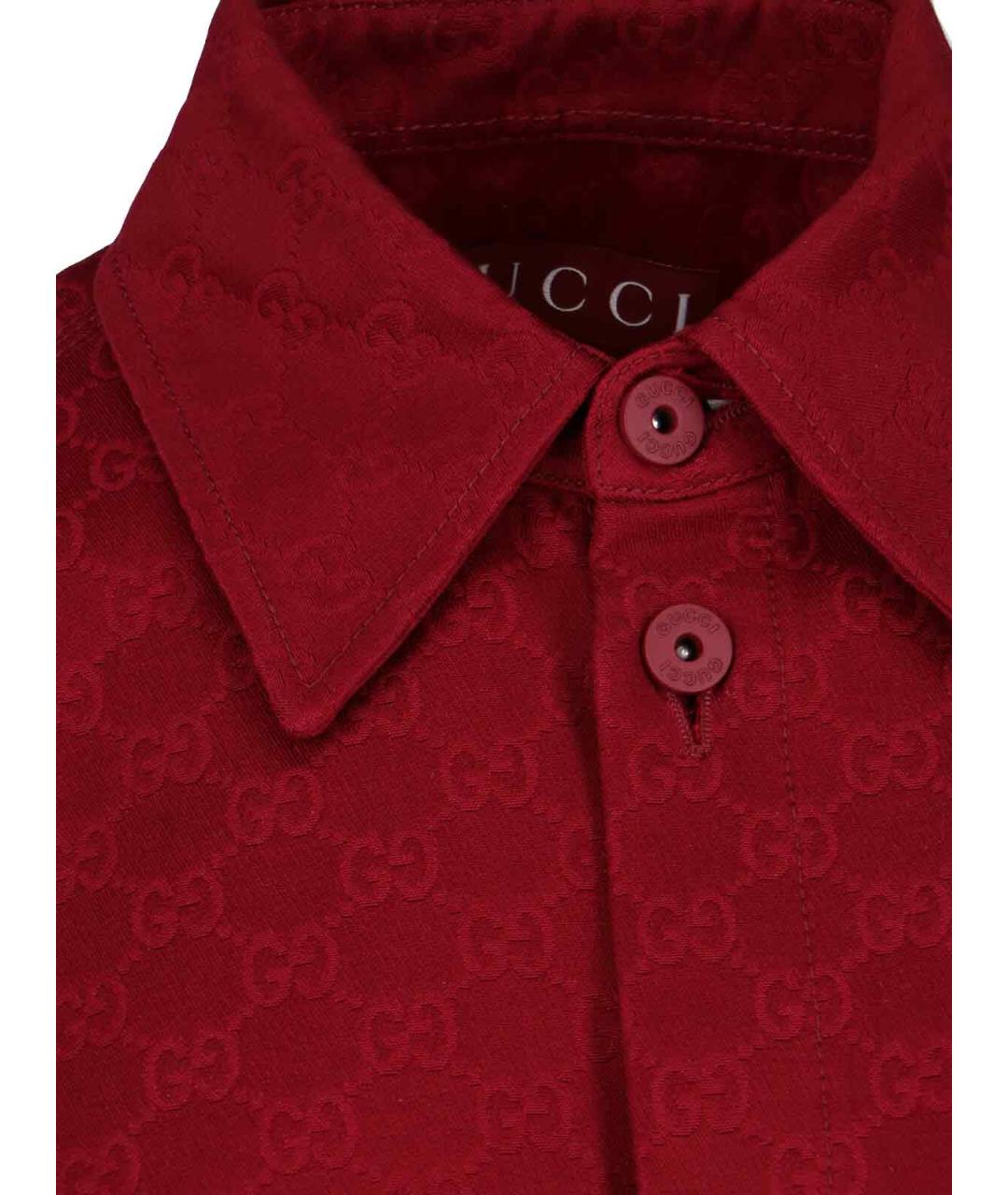 GUCCI Красная хлопковая кэжуал рубашка, фото 3