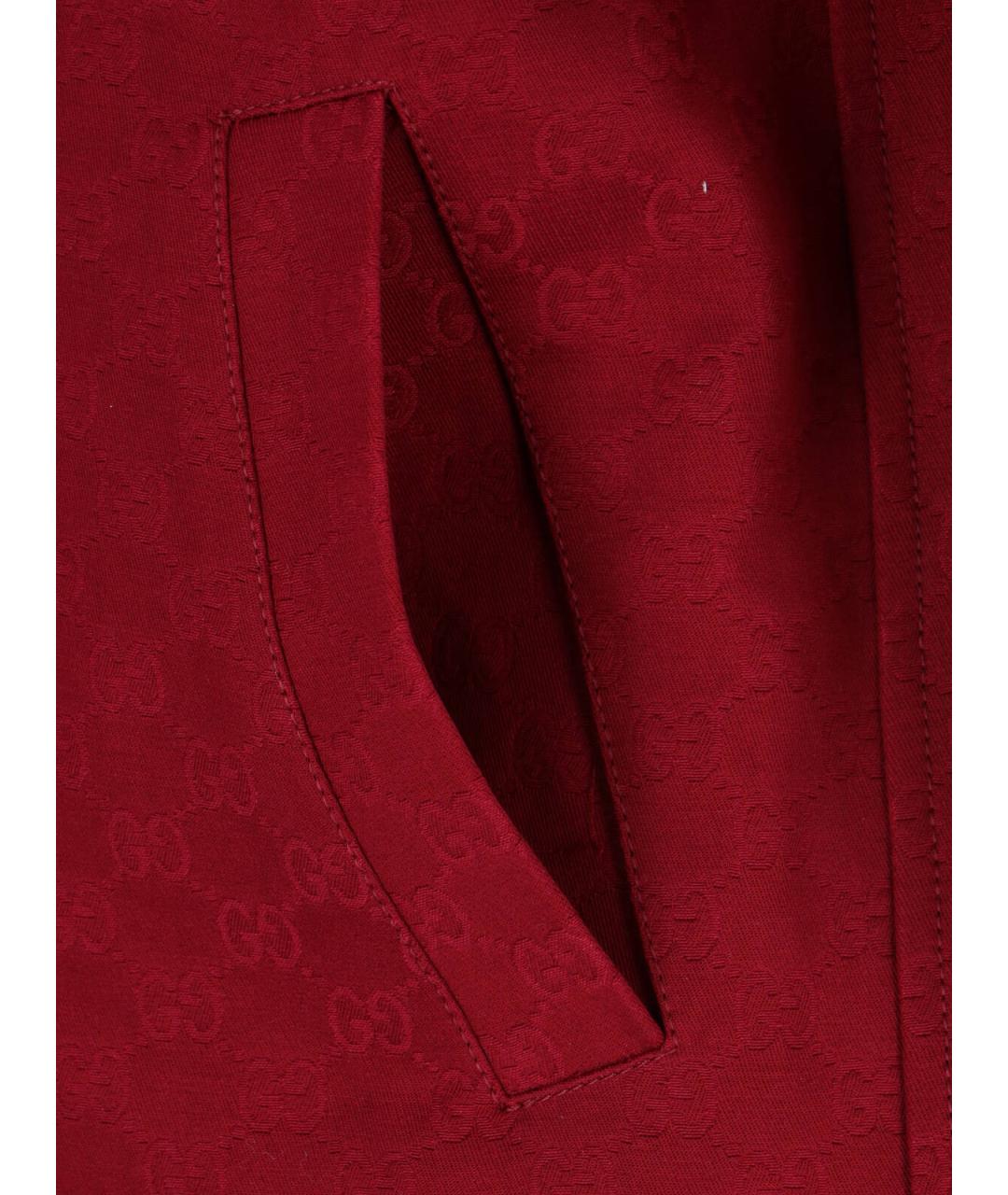 GUCCI Красная хлопковая кэжуал рубашка, фото 4