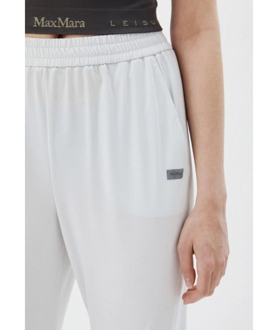 MAX MARA Белые хлопковые спортивные брюки и шорты, фото 7