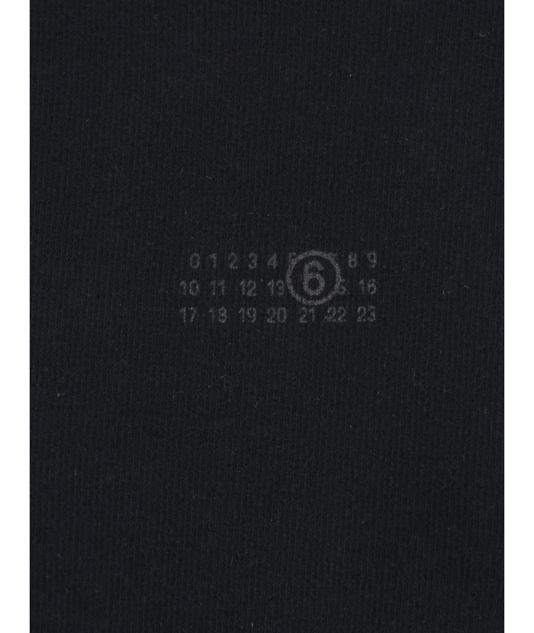 MAISON MARGIELA Черная хлопковая футболка, фото 3