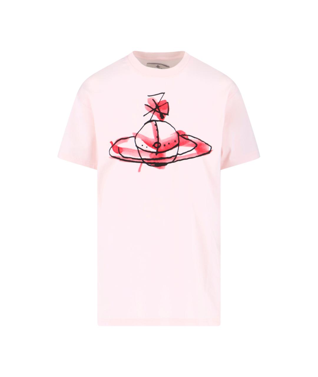 VIVIENNE WESTWOOD Розовая хлопковая футболка, фото 1