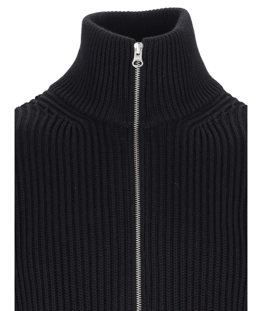 MM6 MAISON MARGIELA Черный хлопковый кардиган, фото 4