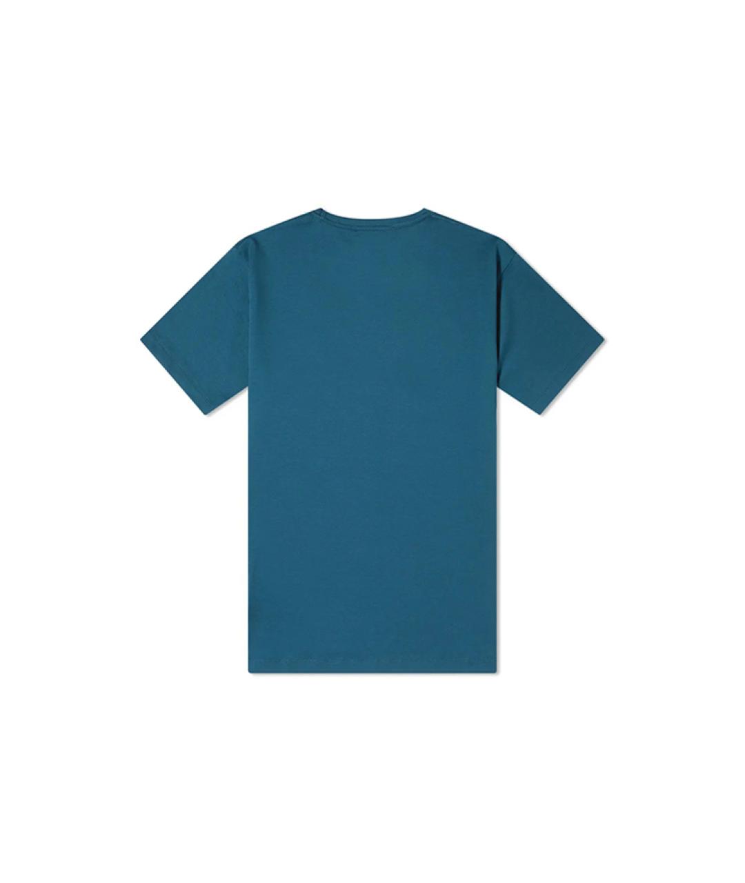 ACNE STUDIOS Синяя хлопковая футболка, фото 2