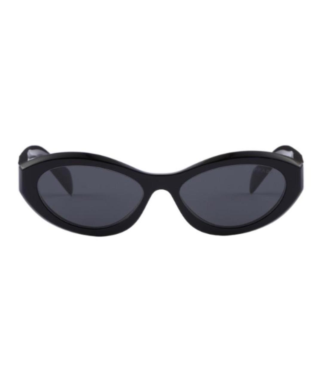 PRADA Черные пластиковые солнцезащитные очки, фото 3