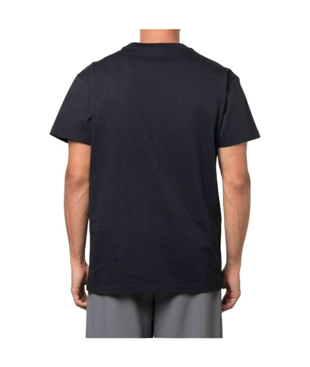 JIL SANDER Темно-синяя хлопковая футболка, фото 5
