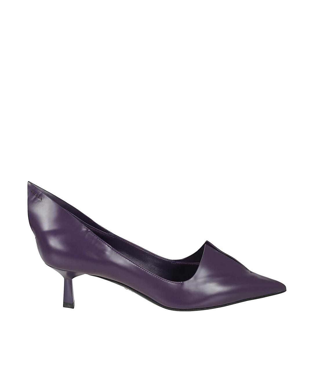 PRADA Фиолетовые кожаные туфли, фото 1