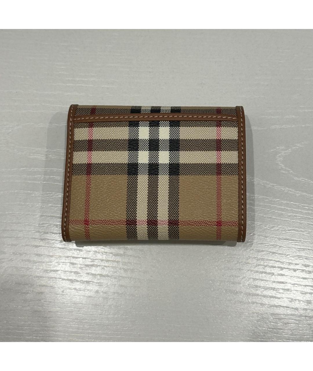 BURBERRY Бежевый кожаный кошелек, фото 7