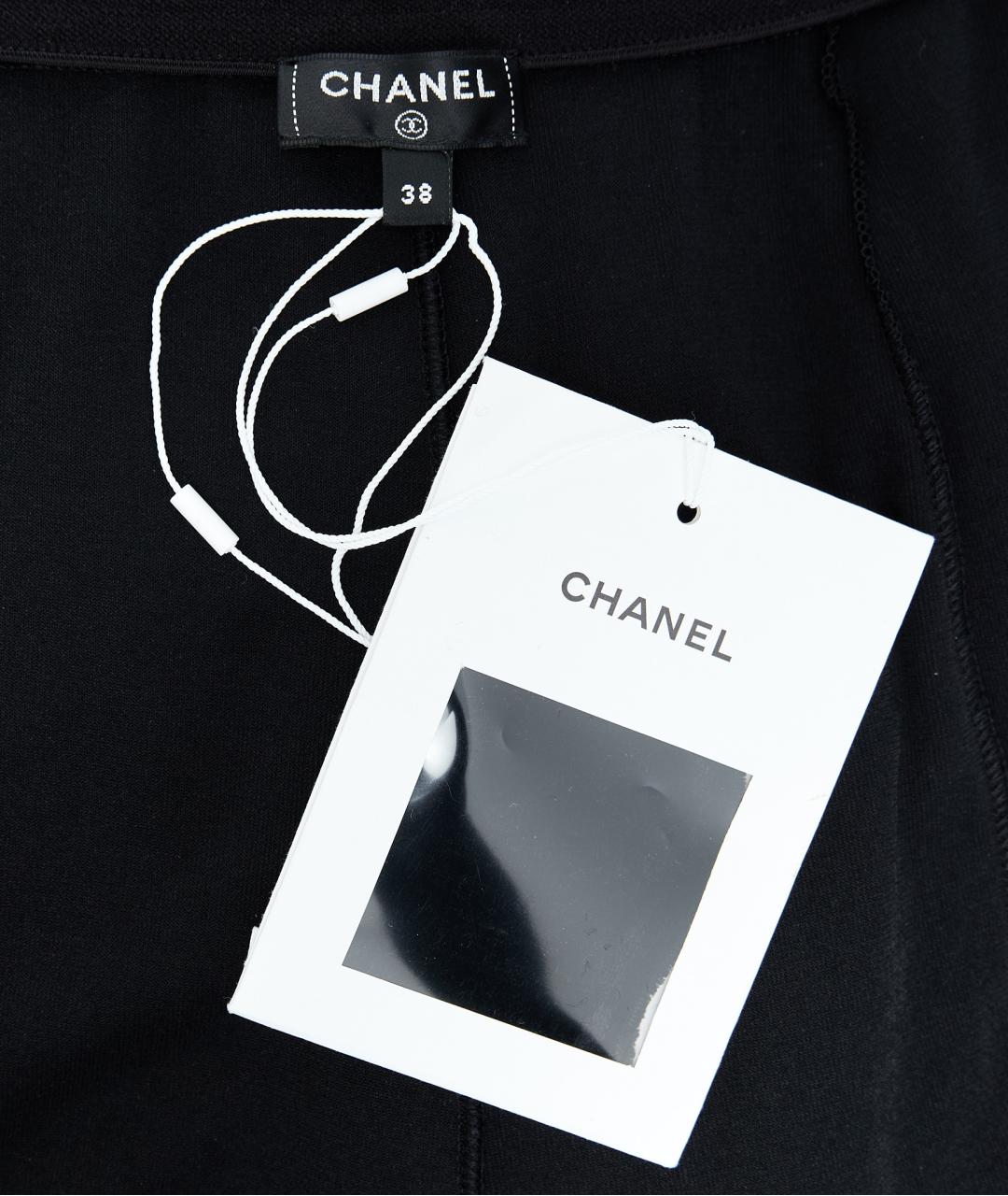 CHANEL Черные вискозные леггинсы и велосипедки, фото 4