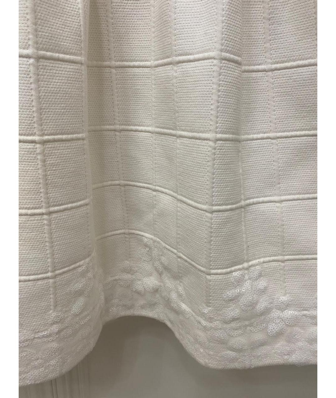 CHANEL Белое хлопковое коктейльное платье, фото 4
