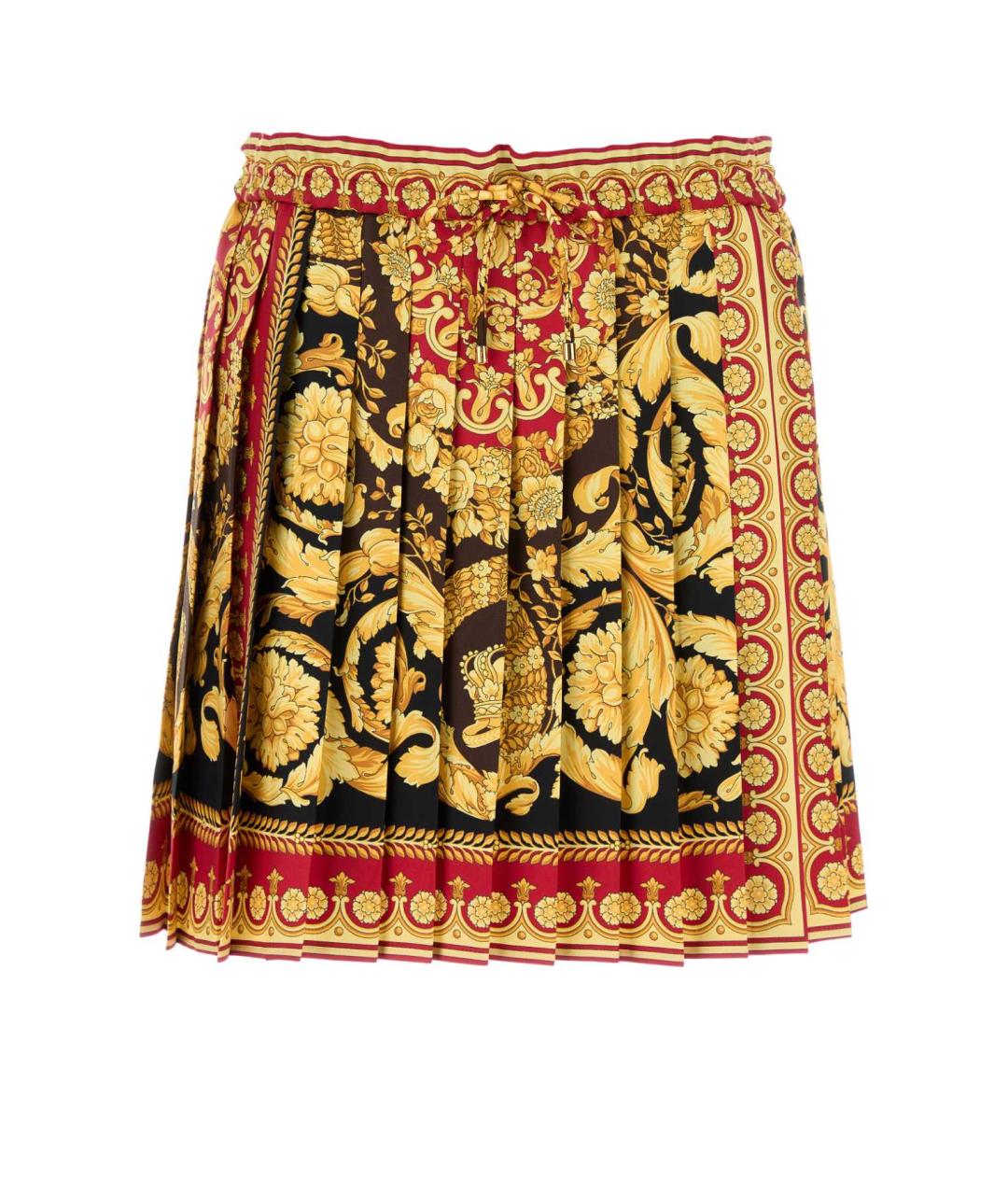 VERSACE Мульти шелковая юбка миди, фото 1