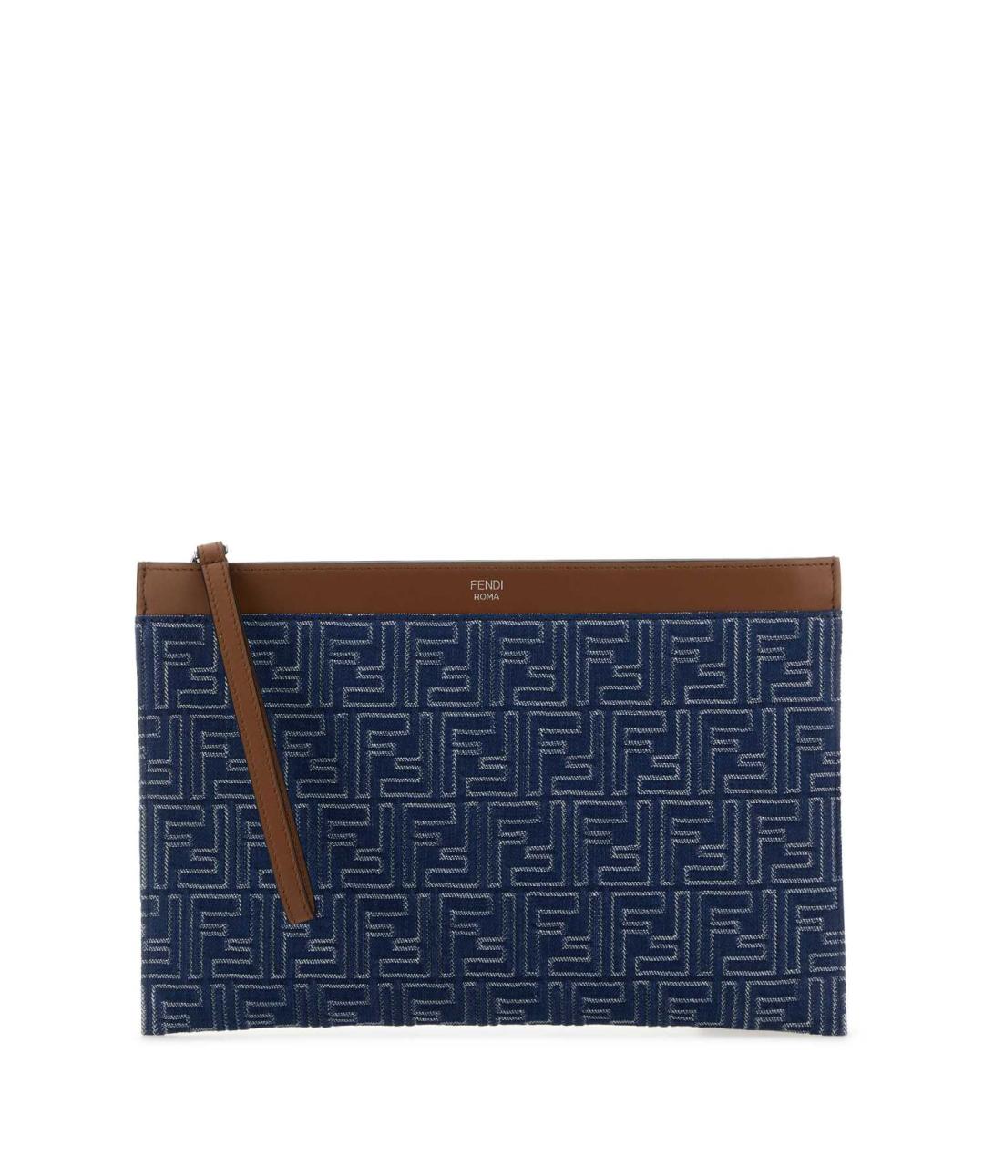 FENDI Темно-синяя барсетка, фото 1