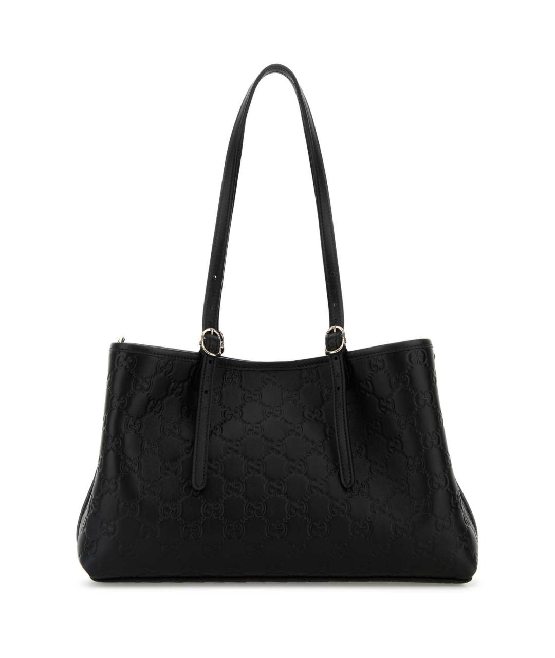 GUCCI Черная кожаная сумка тоут, фото 3