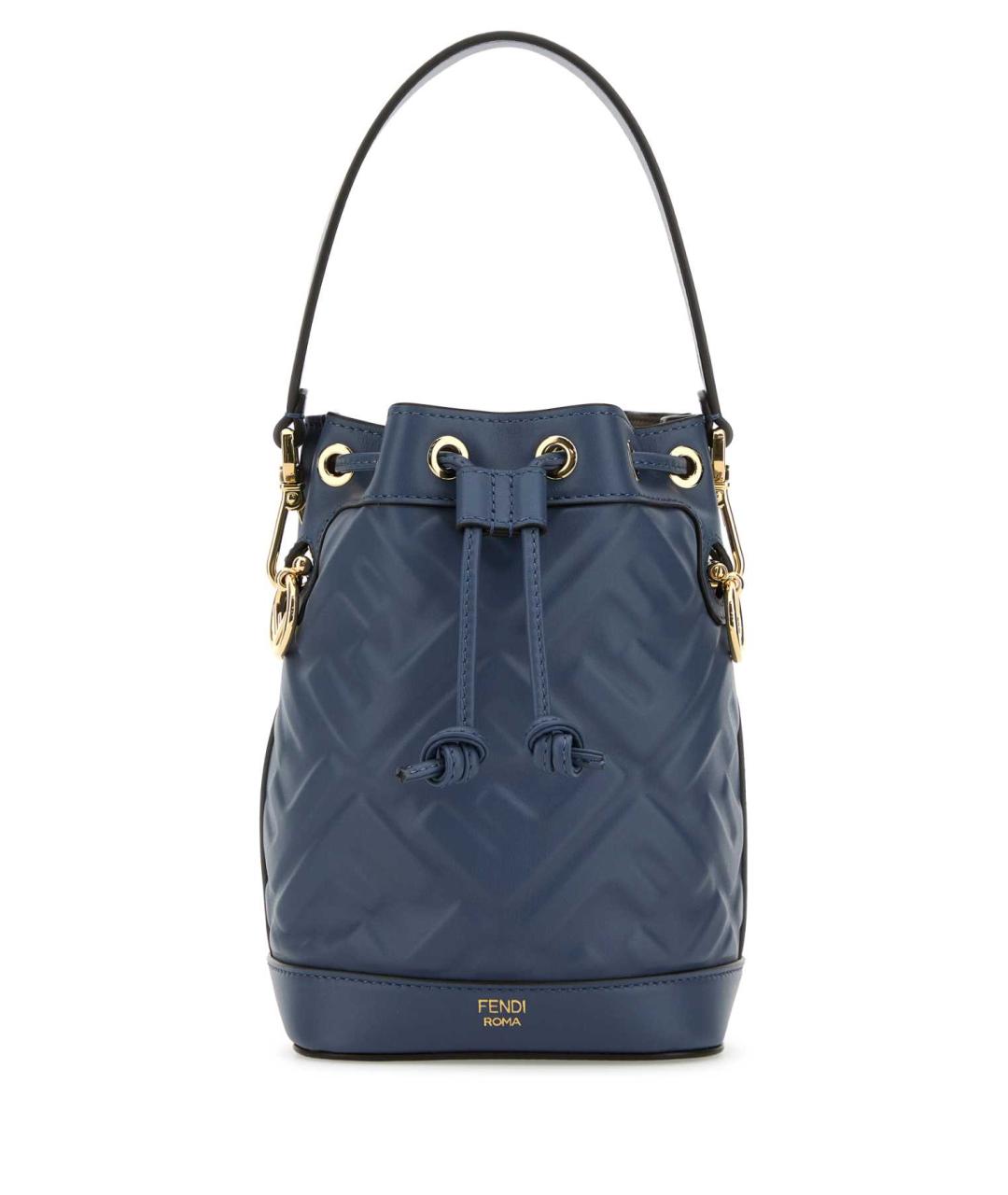 FENDI Синяя кожаная сумка тоут, фото 1