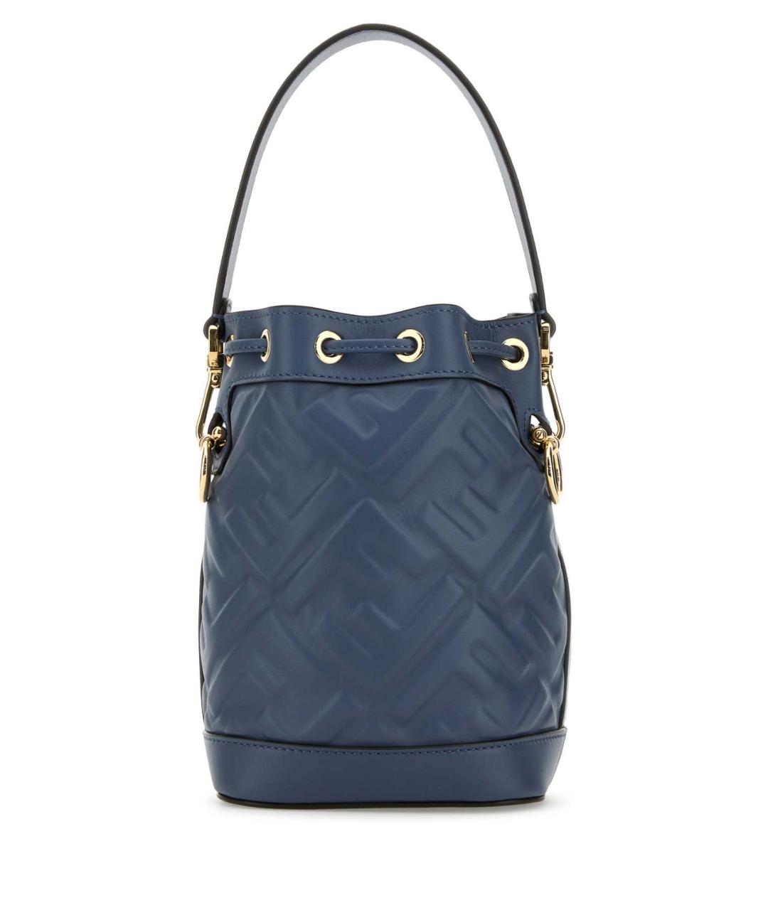 FENDI Синяя кожаная сумка тоут, фото 3