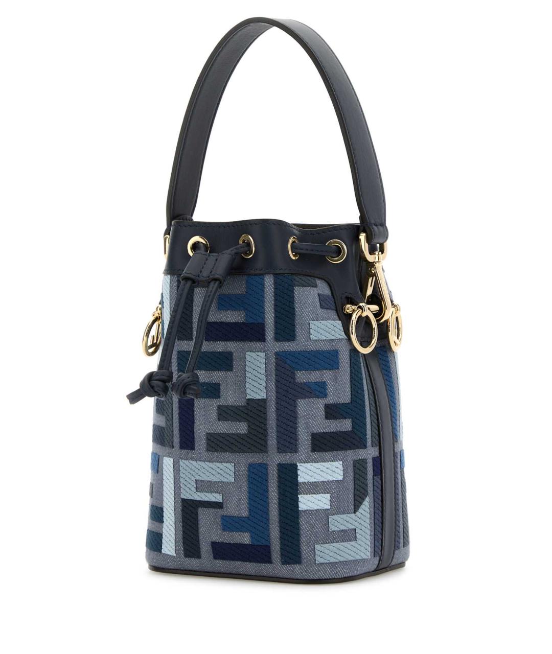 FENDI Синяя тканевая сумка тоут, фото 2