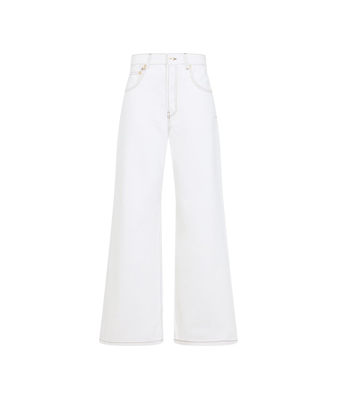 JACQUEMUS Белые хлопковые прямые джинсы, фото 1