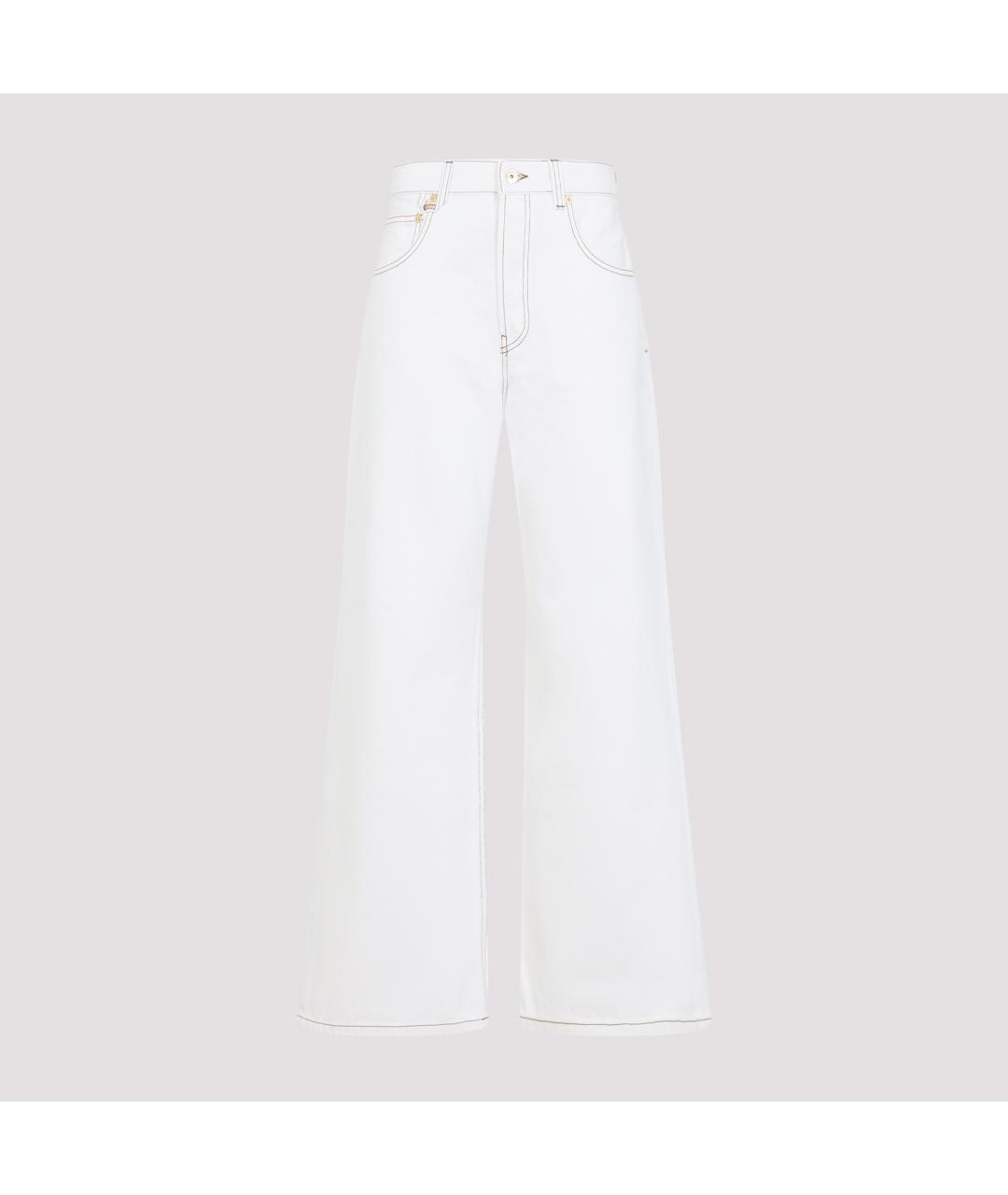 JACQUEMUS Белые хлопковые прямые джинсы, фото 2