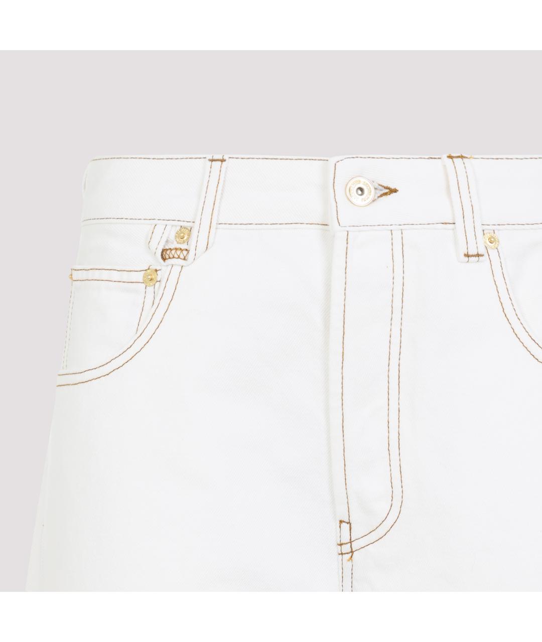 JACQUEMUS Белые хлопковые прямые джинсы, фото 4