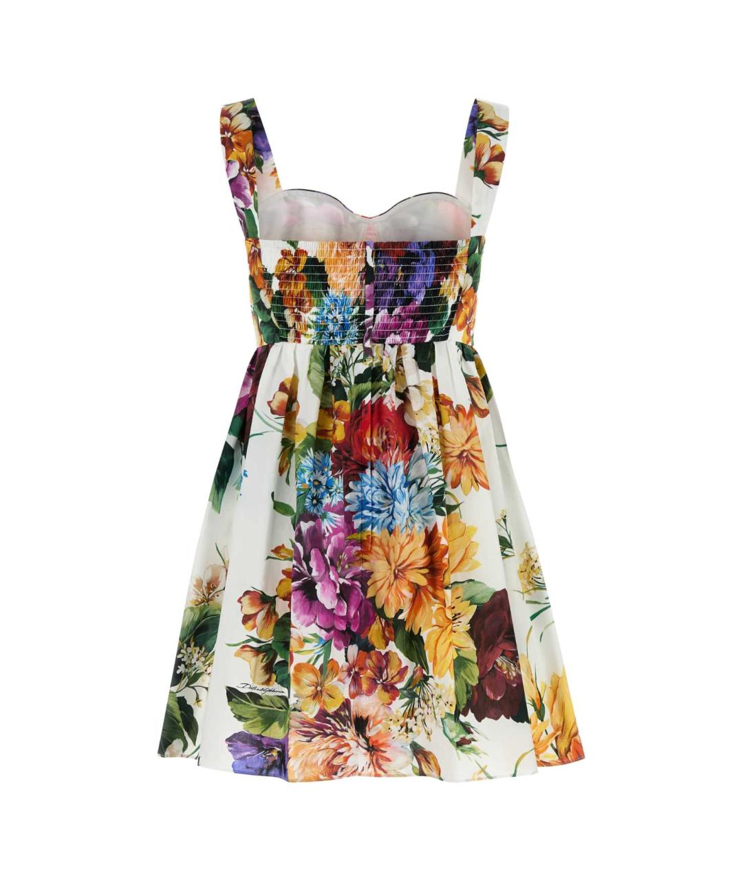 DOLCE&GABBANA Мульти хлопковое коктейльное платье, фото 2
