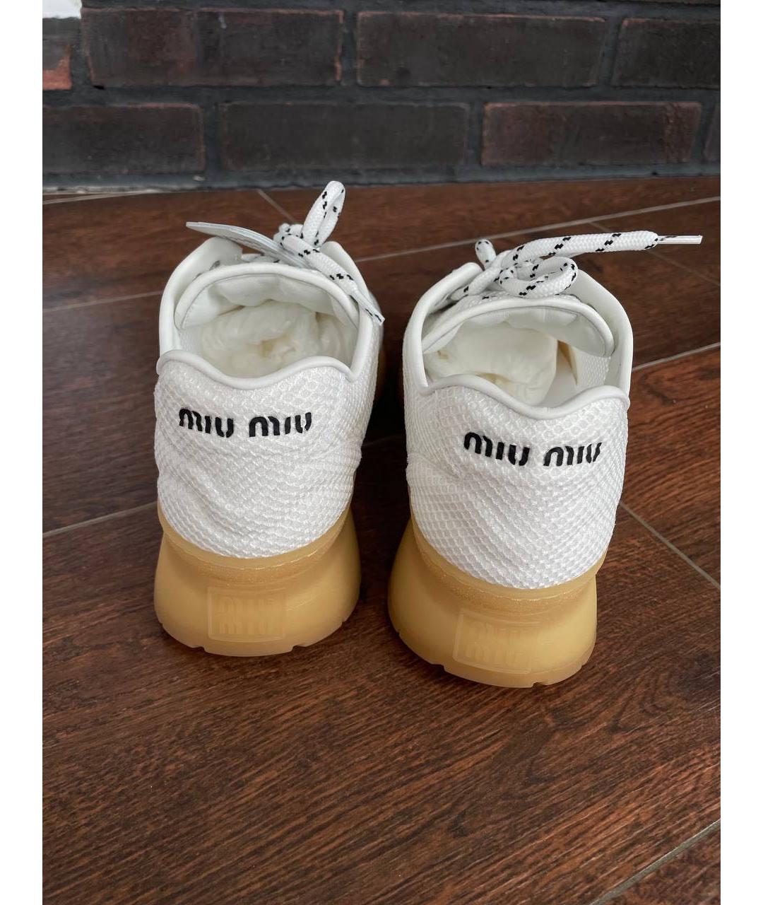 MIU MIU Белые кроссовки, фото 3