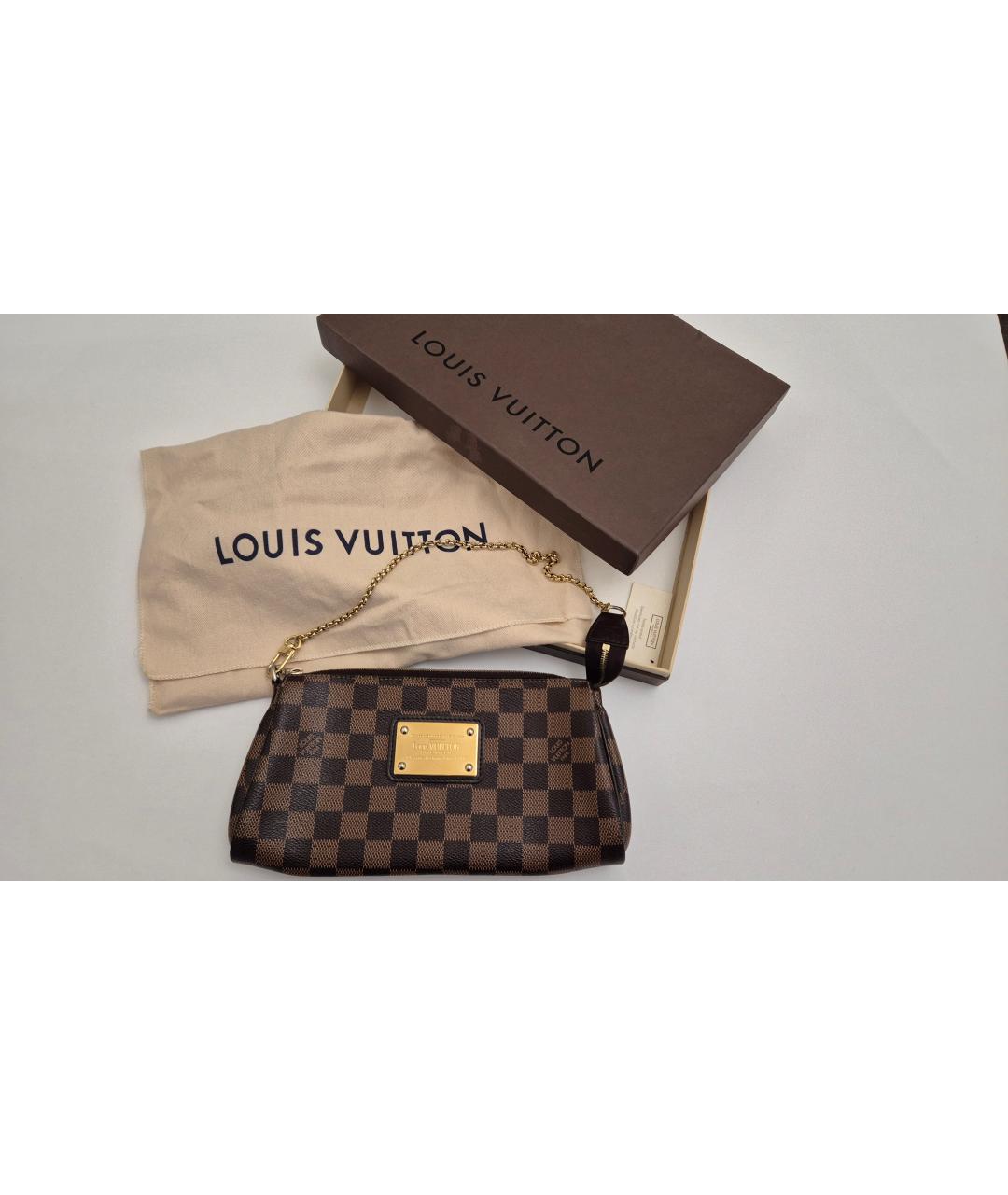 LOUIS VUITTON Коричневая кожаная сумка через плечо, фото 2