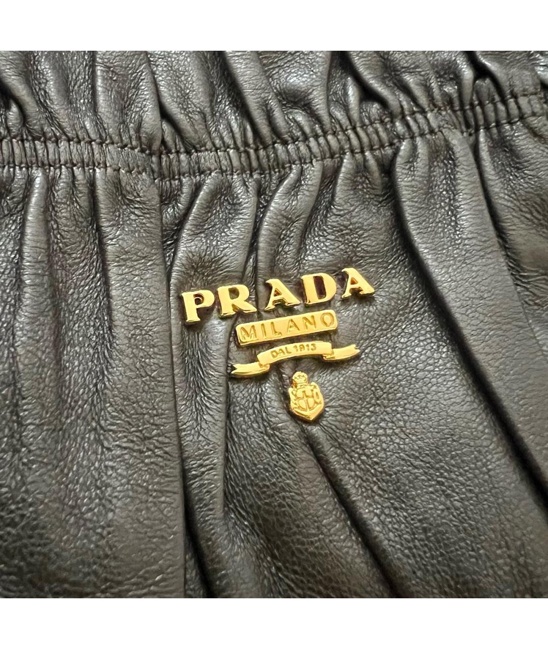 PRADA Черная кожаная куртка, фото 5