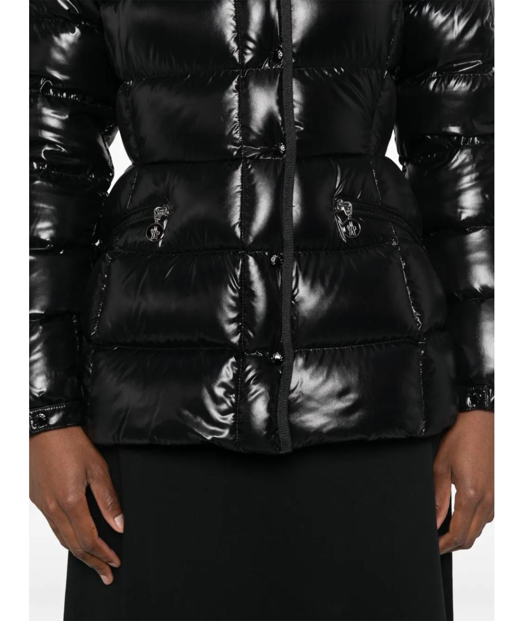 MONCLER Черный пуховик, фото 5