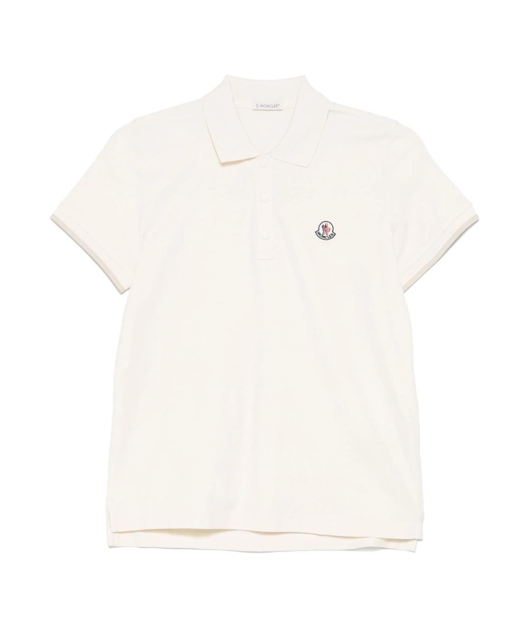 MONCLER Белая хлопковая футболка, фото 1