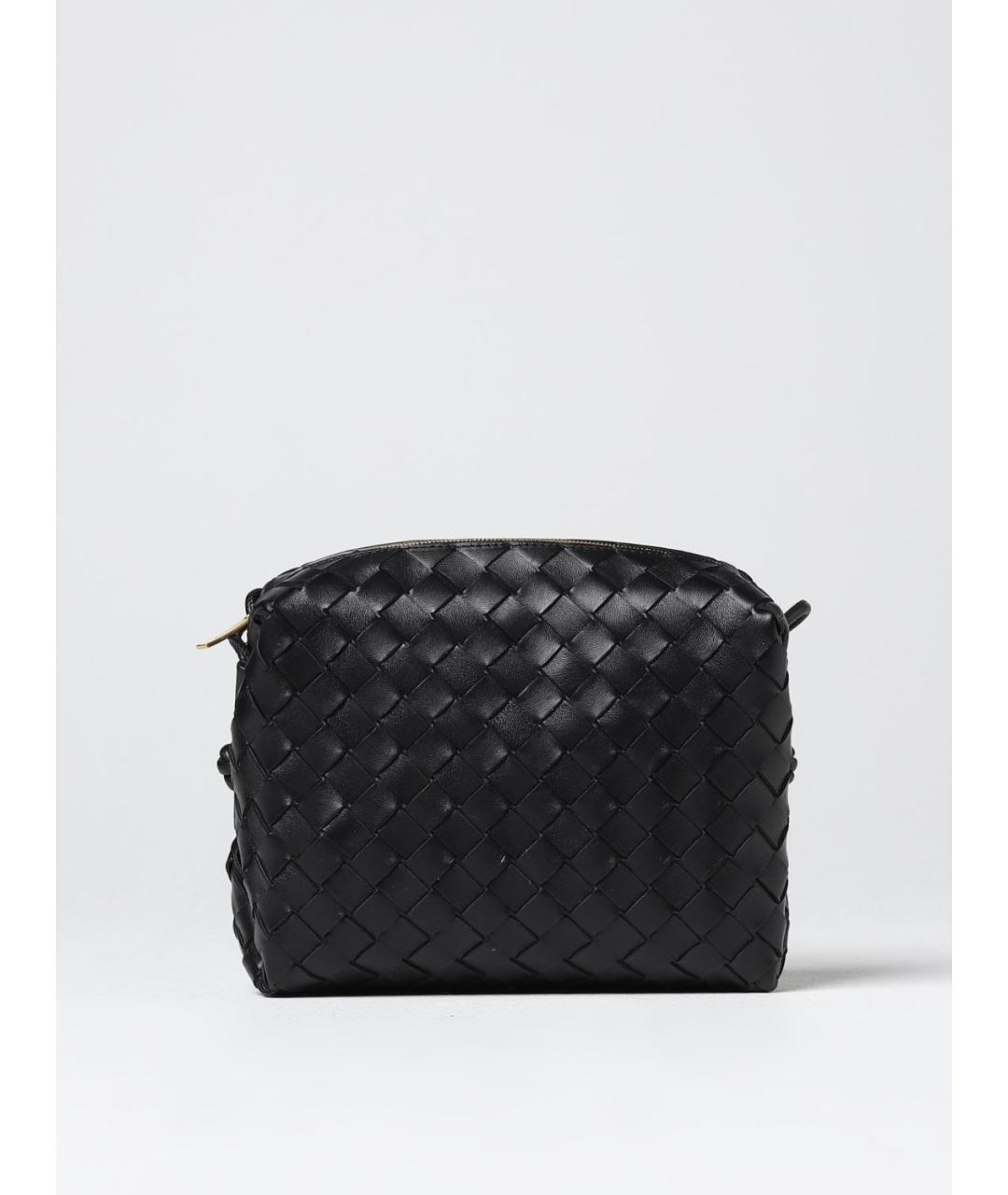 BOTTEGA VENETA Черная кожаная сумка через плечо, фото 6