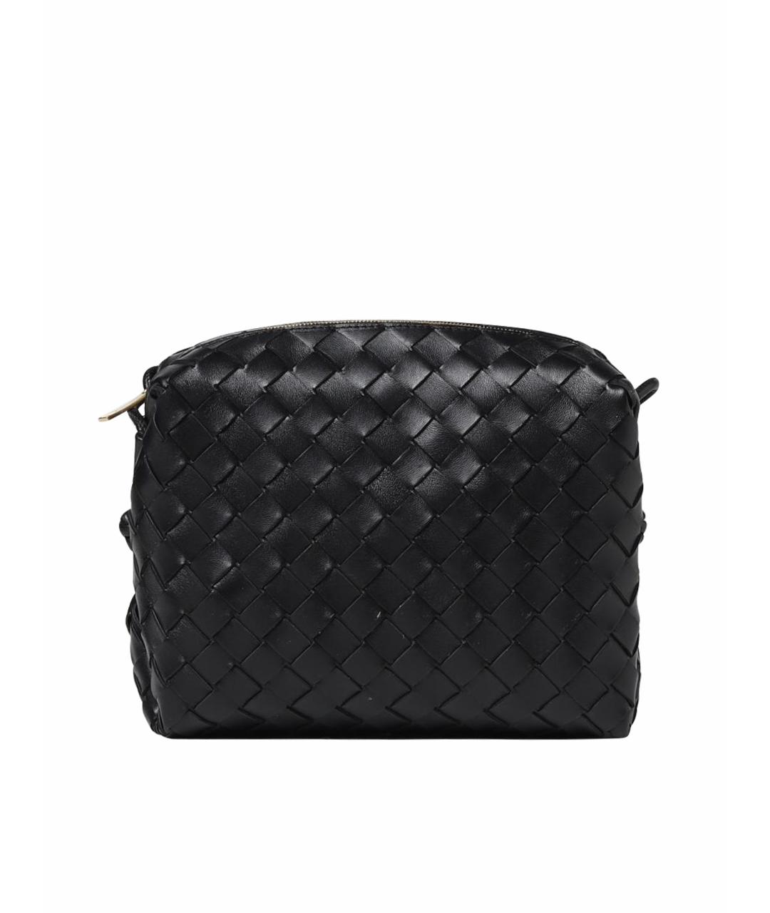 BOTTEGA VENETA Черная кожаная сумка через плечо, фото 1