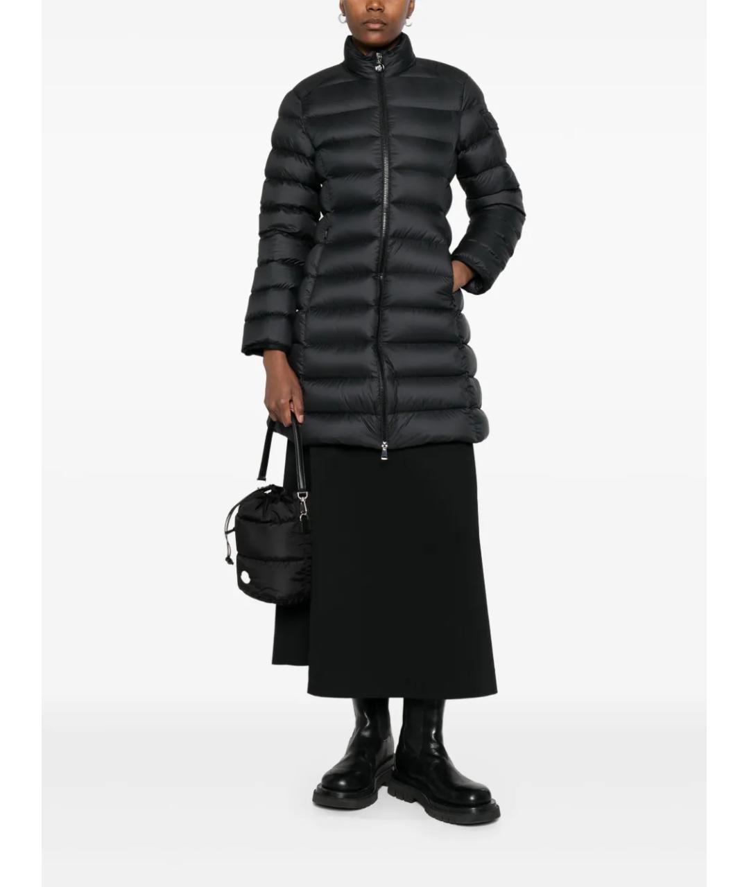 MONCLER Черный пуховик, фото 2