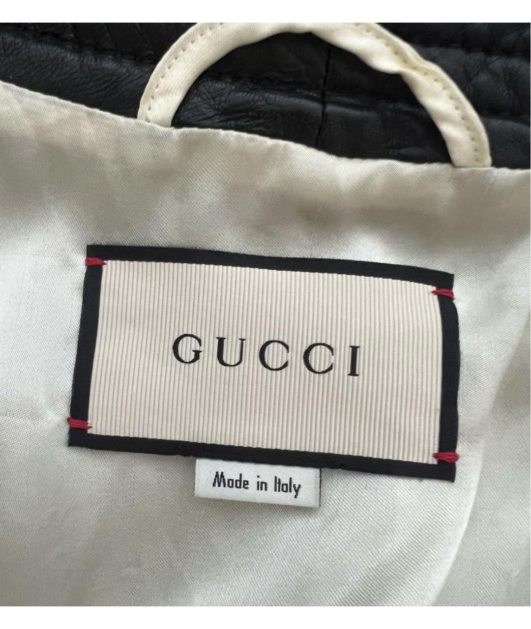 GUCCI Черная кожаная куртка, фото 7