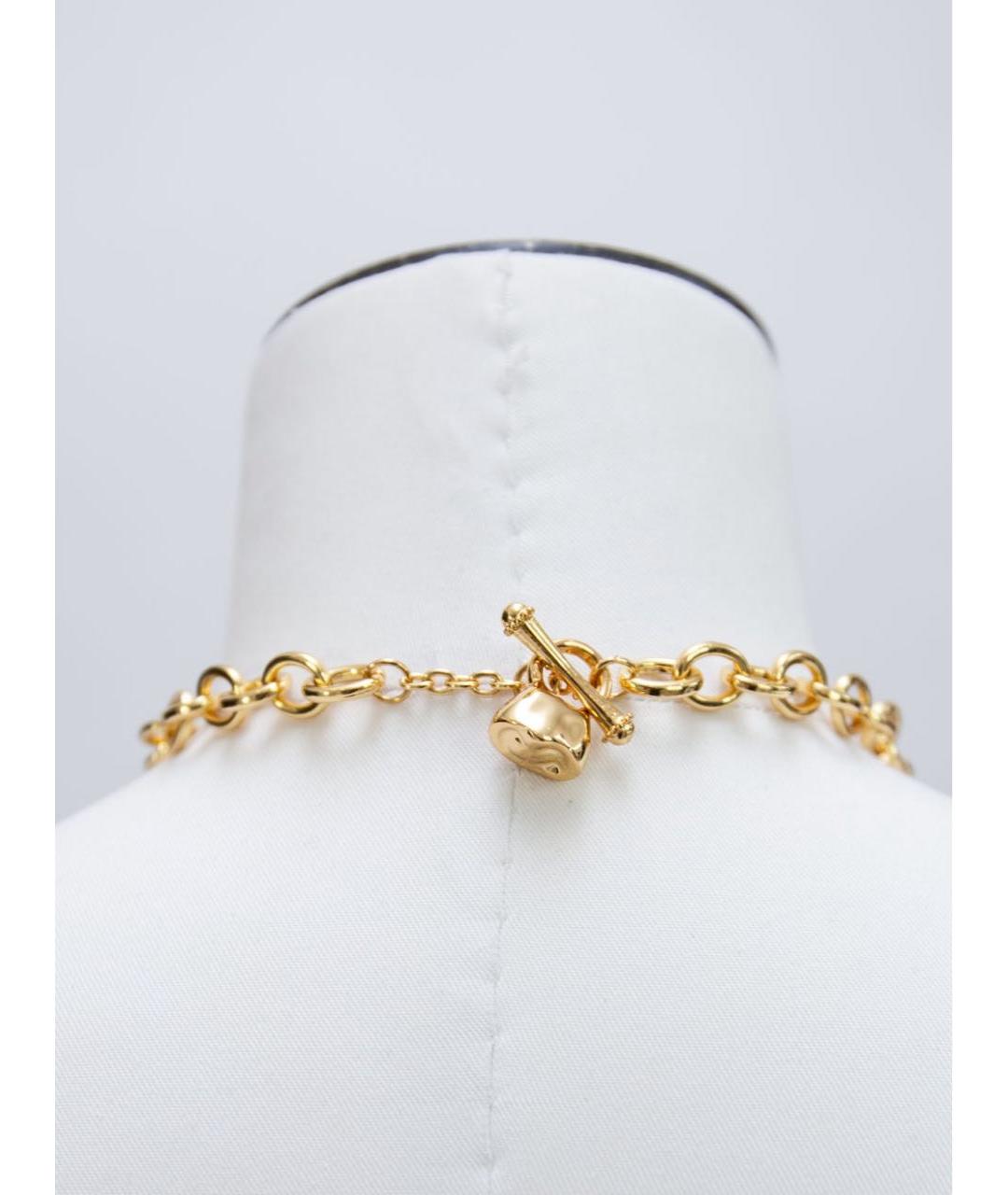 SCHIAPARELLI Золотое латунное колье, фото 4