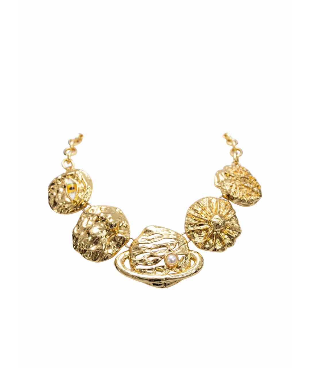 SCHIAPARELLI Золотое латунное колье, фото 1