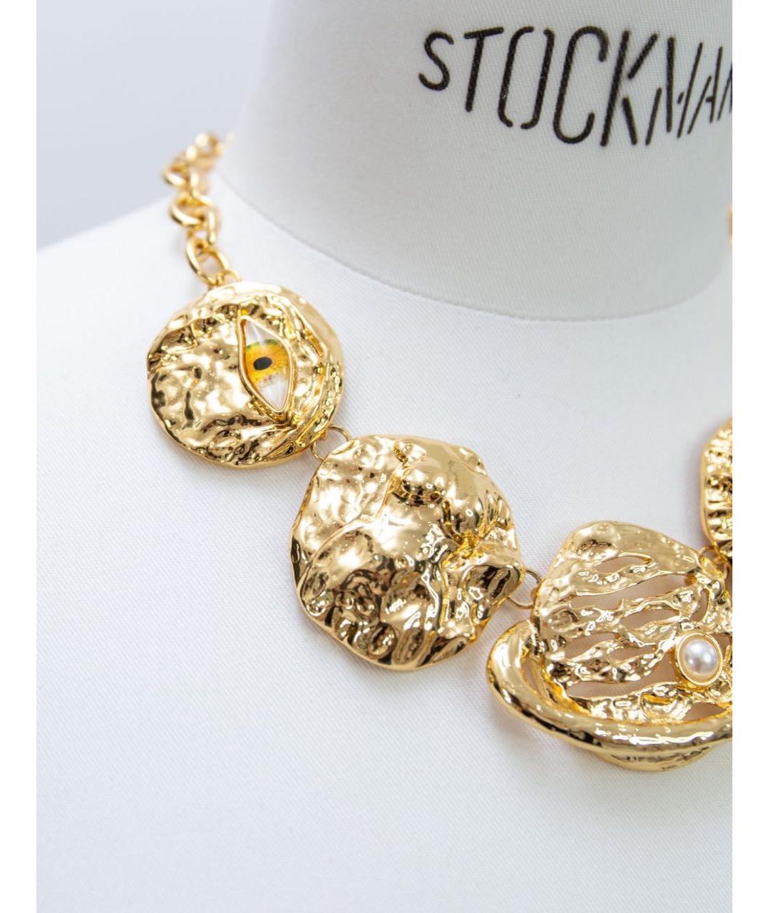 SCHIAPARELLI Золотое латунное колье, фото 2