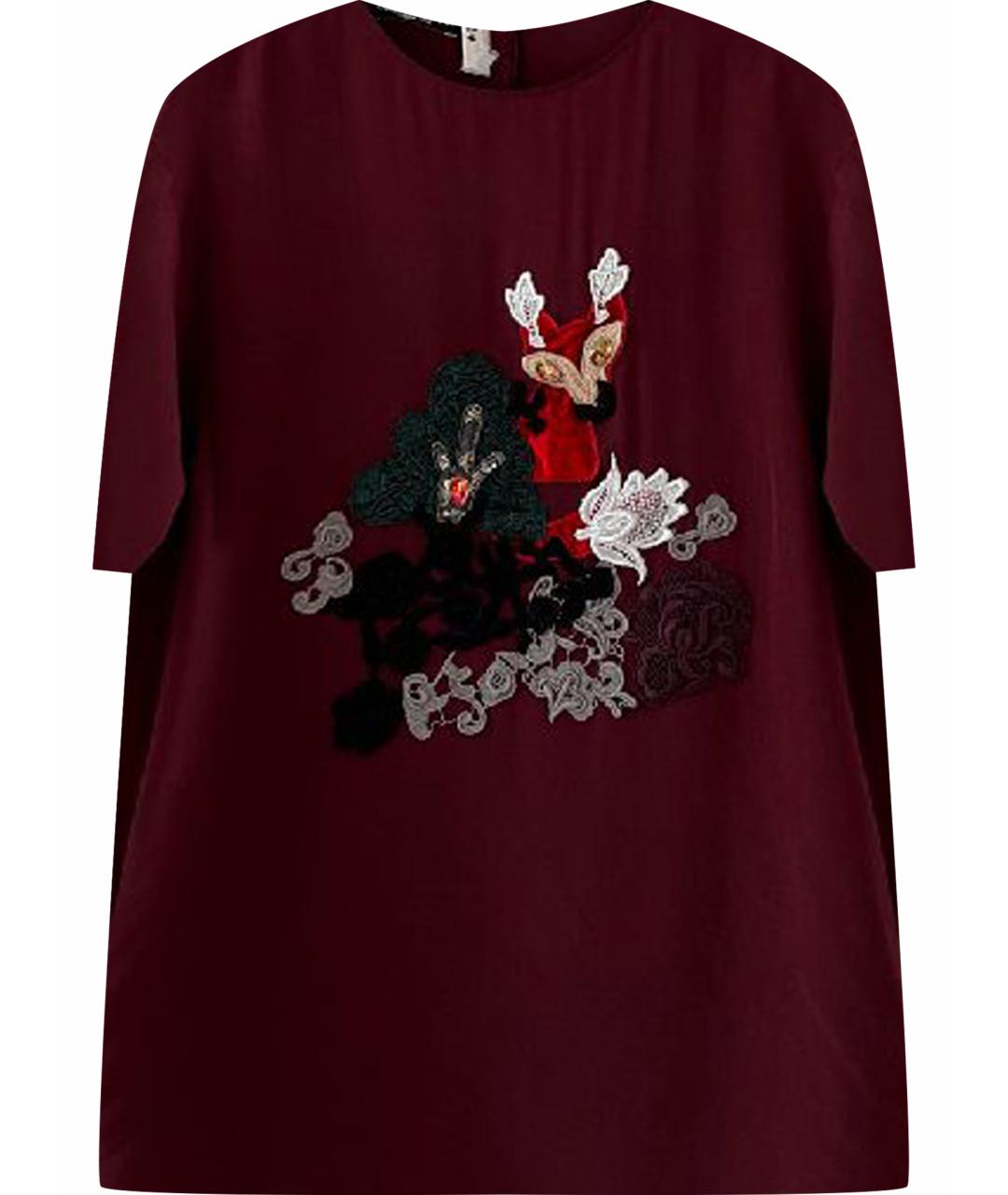 DOLCE&GABBANA Бордовая шелковая блузы, фото 1