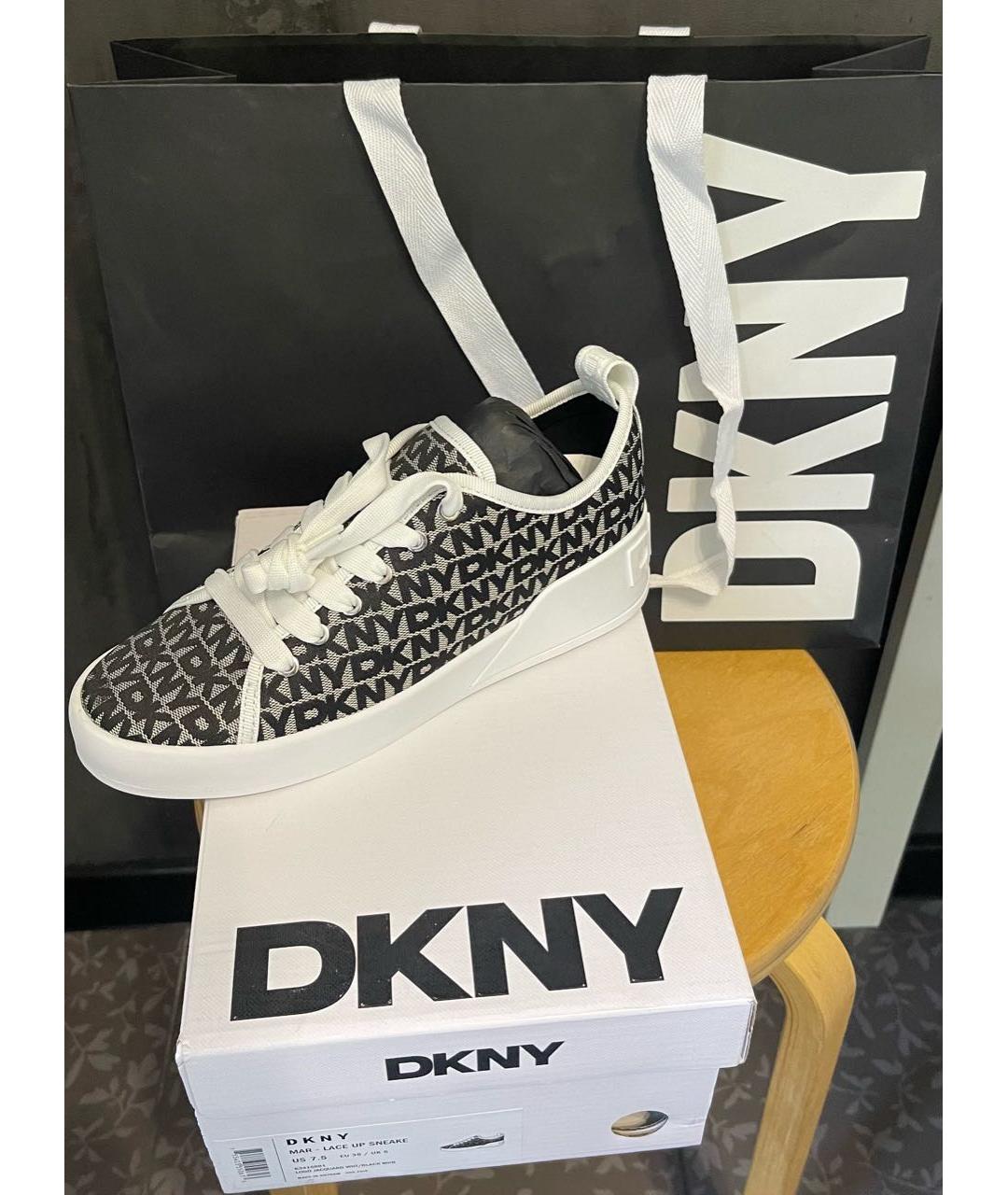 DKNY Антрацитовые текстильные кеды, фото 7